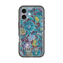 スリムプロテクションプレミアムケース with MagSafe［ ANNA SUI - ガーデンフワラー - シアン ］
