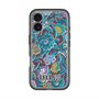 スリムプロテクションプレミアムケース with MagSafe［ ANNA SUI - ガーデンフワラー - シアン ］