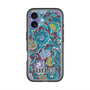 スリムプロテクションプレミアムケース with MagSafe［ ANNA SUI - ガーデンフワラー - シアン ］