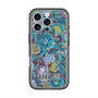 スリムプロテクションプレミアムケース with MagSafe［ ANNA SUI - ガーデンフワラー - シアン ］