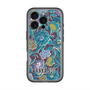 スリムプロテクションプレミアムケース with MagSafe［ ANNA SUI - ガーデンフワラー - シアン ］