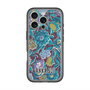 スリムプロテクションプレミアムケース with MagSafe［ ANNA SUI - ガーデンフワラー - シアン ］