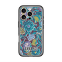 スリムプロテクションプレミアムケース with MagSafe［ ANNA SUI - ガーデンフワラー - シアン ］