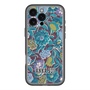 スリムプロテクションプレミアムケース with MagSafe［ ANNA SUI - ガーデンフワラー - シアン ］