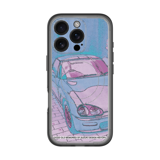 スリムプロテクションプレミアムケース with MagSafe［ CAPPUCCINO Halftone - Purple ］