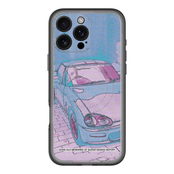 スリムプロテクションプレミアムケース with MagSafe［ CAPPUCCINO Halftone - Purple ］