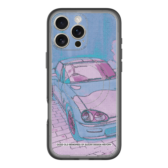 スリムプロテクションプレミアムケース with MagSafe［ CAPPUCCINO Halftone - Purple ］