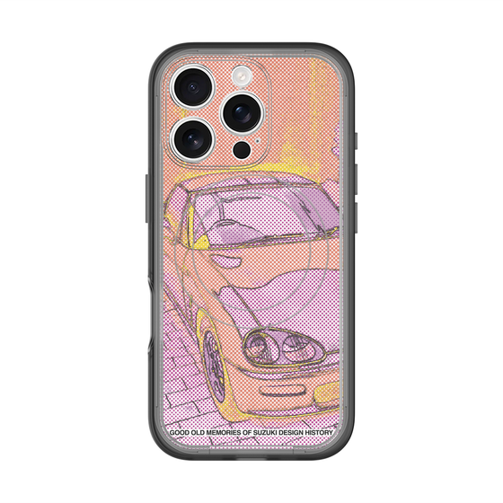 スリムプロテクションプレミアムケース with MagSafe［ CAPPUCCINO Halftone - Orange ］
