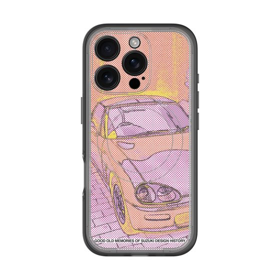 スリムプロテクションプレミアムケース with MagSafe［ CAPPUCCINO Halftone - Orange ］