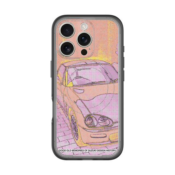 スリムプロテクションプレミアムケース with MagSafe［ CAPPUCCINO Halftone - Orange ］