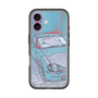 スリムプロテクションプレミアムケース with MagSafe［ CAPPUCCINO Halftone - Blue ］