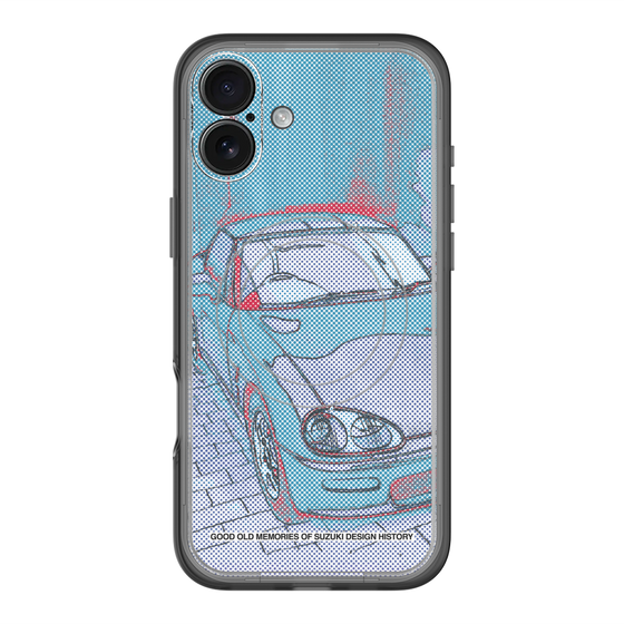 スリムプロテクションプレミアムケース with MagSafe［ CAPPUCCINO Halftone - Blue ］