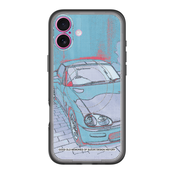 スリムプロテクションプレミアムケース with MagSafe［ CAPPUCCINO Halftone - Blue ］
