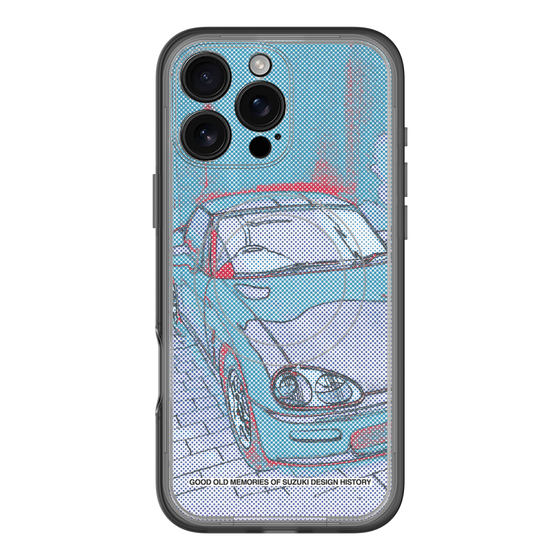 スリムプロテクションプレミアムケース with MagSafe［ CAPPUCCINO Halftone - Blue ］