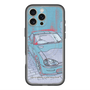 スリムプロテクションプレミアムケース with MagSafe［ CAPPUCCINO Halftone - Blue ］