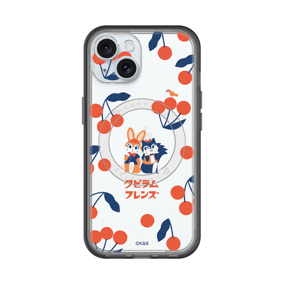スリムプロテクションプレミアムケース with MagSafe［ クピラムフレンズ - チェリー ］