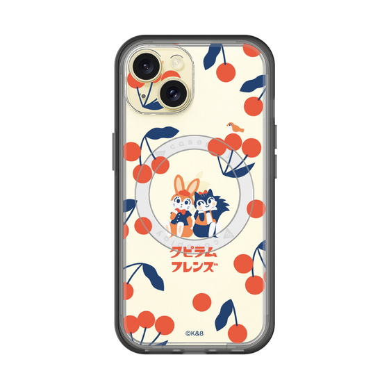 スリムプロテクションプレミアムケース with MagSafe［ クピラムフレンズ - チェリー ］