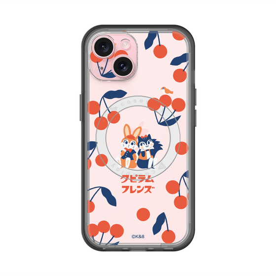 スリムプロテクションプレミアムケース with MagSafe［ クピラムフレンズ - チェリー ］