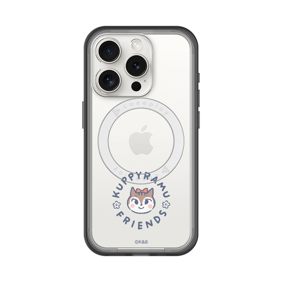 スリムプロテクションプレミアムケース with MagSafe［ クピラムフレンズ - ロゴ - ラム ］