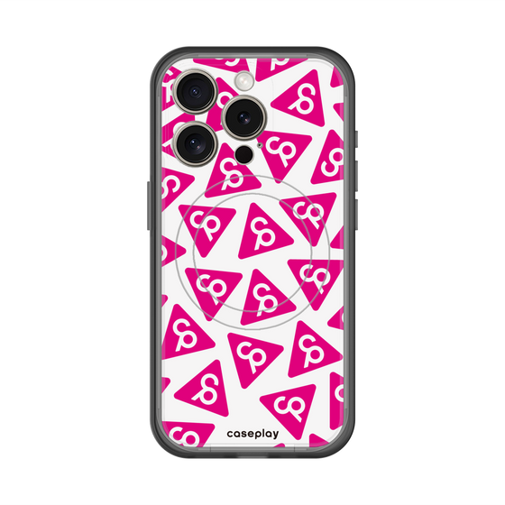 スリムプロテクションプレミアムケース with MagSafe［ オリジナル - CASEPLAYロゴマーク - ピンク ］