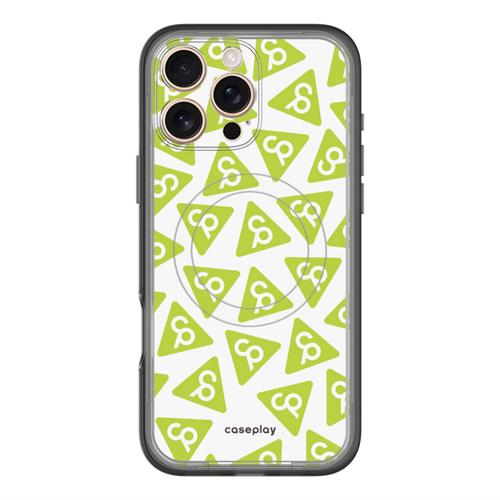 スリムプロテクションプレミアムケース with MagSafe［ オリジナル - CASEPLAYロゴマーク - グリーン ］