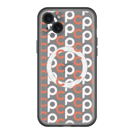 スリムプロテクションプレミアムケース with MagSafe［ オリジナル - CASEPLAYイニシャル総柄 - オレンジ ］