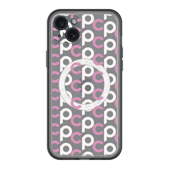 スリムプロテクションプレミアムケース with MagSafe［ オリジナル - CASEPLAYイニシャル総柄 - ピンク ］