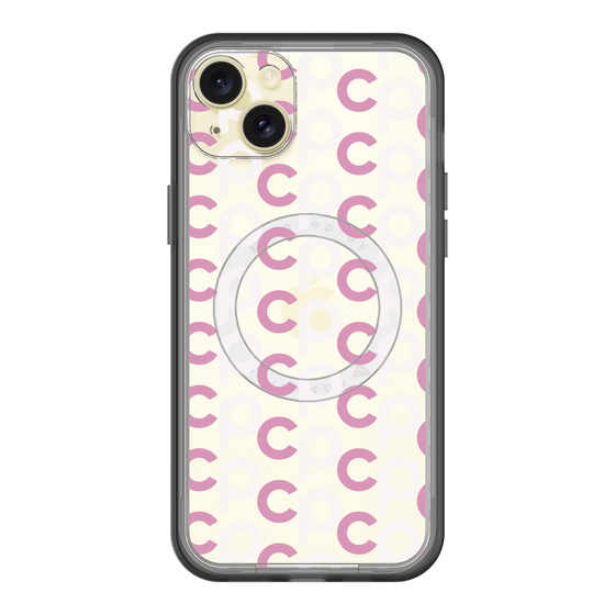 スリムプロテクションプレミアムケース with MagSafe［ オリジナル - CASEPLAYイニシャル総柄 - ピンク ］