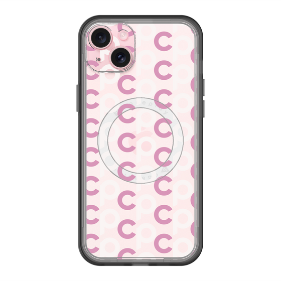 スリムプロテクションプレミアムケース with MagSafe［ オリジナル - CASEPLAYイニシャル総柄 - ピンク ］