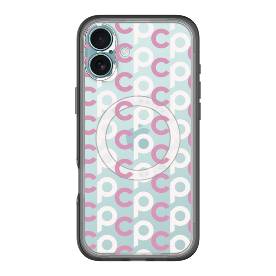 スリムプロテクションプレミアムケース with MagSafe［ オリジナル - CASEPLAYイニシャル総柄 - ピンク ］