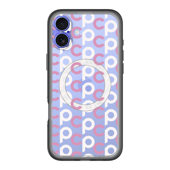 スリムプロテクションプレミアムケース with MagSafe［ オリジナル - CASEPLAYイニシャル総柄 - ピンク ］