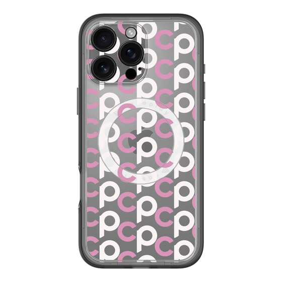 スリムプロテクションプレミアムケース with MagSafe［ オリジナル - CASEPLAYイニシャル総柄 - ピンク ］