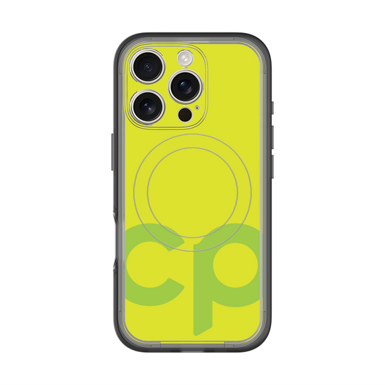 スリムプロテクションプレミアムケース with MagSafe［ オリジナル - CASEPLAYイニシャル - グリーン ］