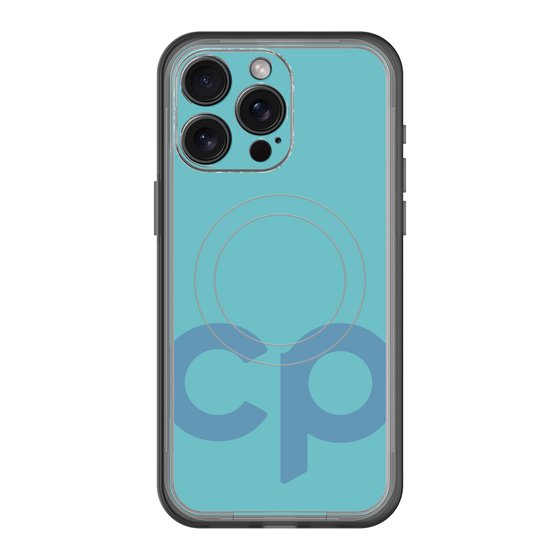 スリムプロテクションプレミアムケース with MagSafe［ オリジナル - CASEPLAYイニシャル - ライトブルー ］