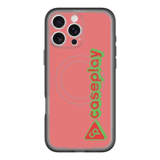スリムプロテクションプレミアムケース with MagSafe［ オリジナル - CASEPLAYロゴタイプ - レッド ］