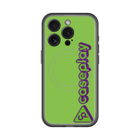 スリムプロテクションプレミアムケース with MagSafe［ オリジナル - CASEPLAYロゴタイプ - グリーン ］