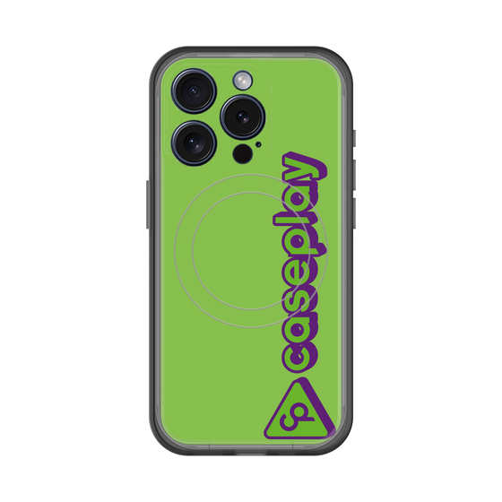 スリムプロテクションプレミアムケース with MagSafe［ オリジナル - CASEPLAYロゴタイプ - グリーン ］