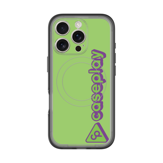 スリムプロテクションプレミアムケース with MagSafe［ オリジナル - CASEPLAYロゴタイプ - グリーン ］