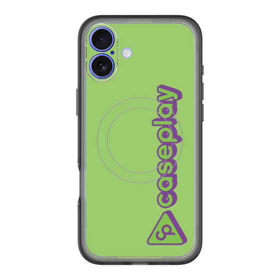 スリムプロテクションプレミアムケース with MagSafe［ オリジナル - CASEPLAYロゴタイプ - グリーン ］