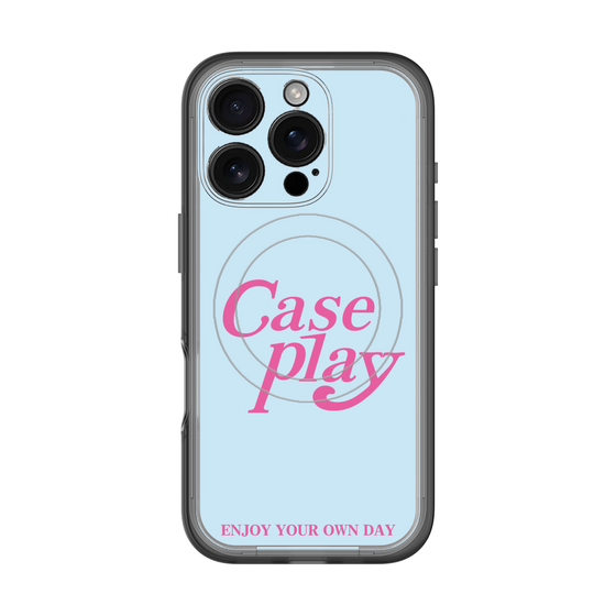 スリムプロテクションプレミアムケース with MagSafe［ オリジナル - ENJOY YOUR OWN DAY - ライトブルー ］