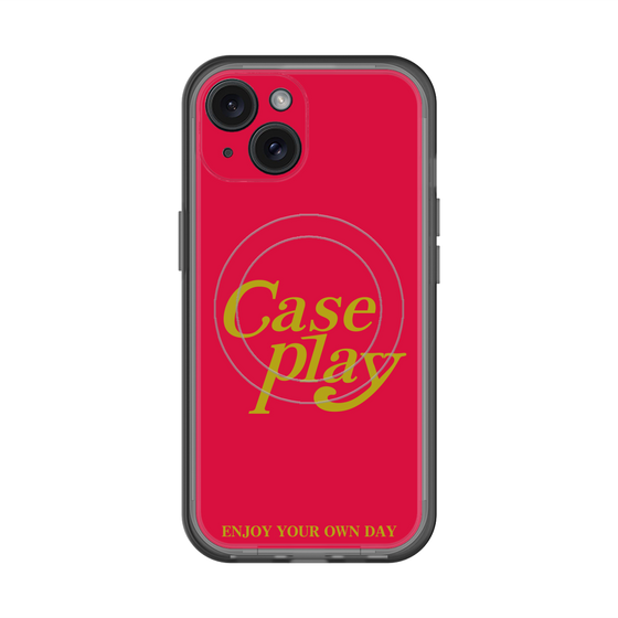 スリムプロテクションプレミアムケース with MagSafe［ オリジナル - ENJOY YOUR OWN DAY - レッド ］