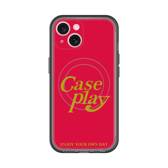 スリムプロテクションプレミアムケース with MagSafe［ オリジナル - ENJOY YOUR OWN DAY - レッド ］
