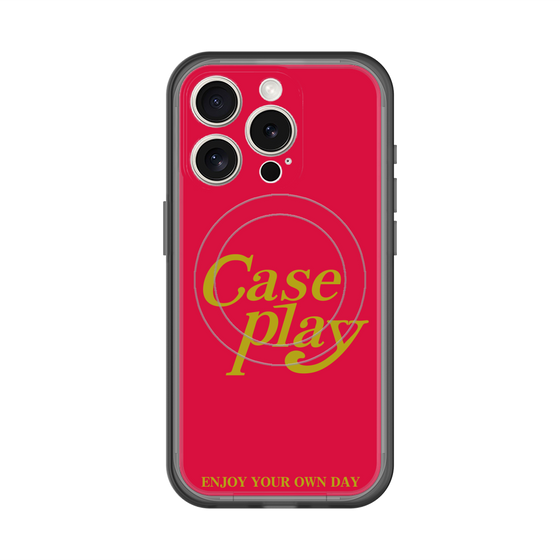 スリムプロテクションプレミアムケース with MagSafe［ オリジナル - ENJOY YOUR OWN DAY - レッド ］