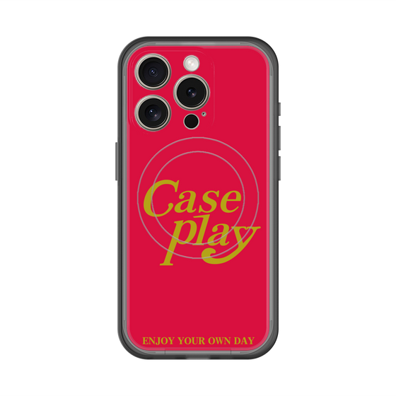 スリムプロテクションプレミアムケース with MagSafe［ オリジナル - ENJOY YOUR OWN DAY - レッド ］