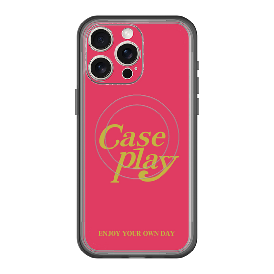 スリムプロテクションプレミアムケース with MagSafe［ オリジナル - ENJOY YOUR OWN DAY - レッド ］