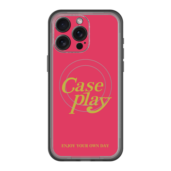 スリムプロテクションプレミアムケース with MagSafe［ オリジナル - ENJOY YOUR OWN DAY - レッド ］