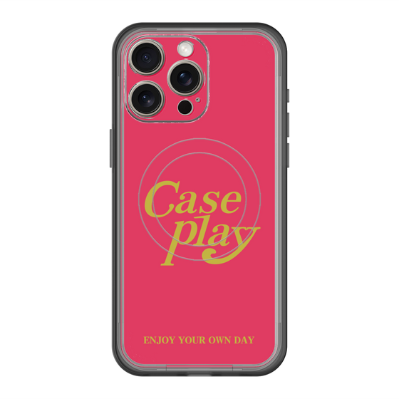 スリムプロテクションプレミアムケース with MagSafe［ オリジナル - ENJOY YOUR OWN DAY - レッド ］