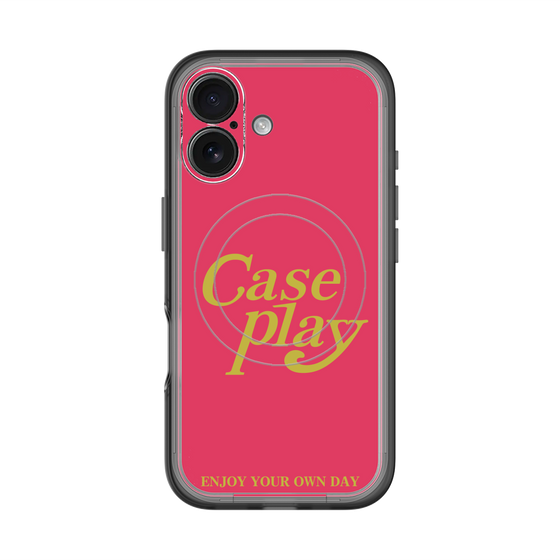 スリムプロテクションプレミアムケース with MagSafe［ オリジナル - ENJOY YOUR OWN DAY - レッド ］