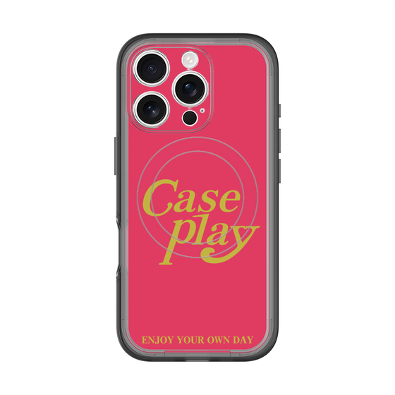 スリムプロテクションプレミアムケース with MagSafe［ オリジナル - ENJOY YOUR OWN DAY - レッド ］