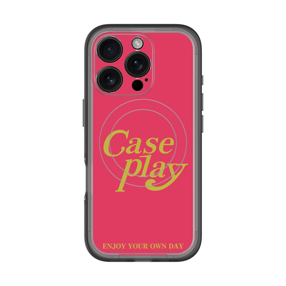スリムプロテクションプレミアムケース with MagSafe［ オリジナル - ENJOY YOUR OWN DAY - レッド ］